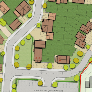 Woodcote development map